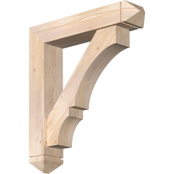 Ekena Millwork Balboa Arts and Crafts Smooth Bracket w/ Offset Brace, Douglas Fir, 7 1/2"W x 36"D x 40"H BKT0806X36X40BOA03SDF - main